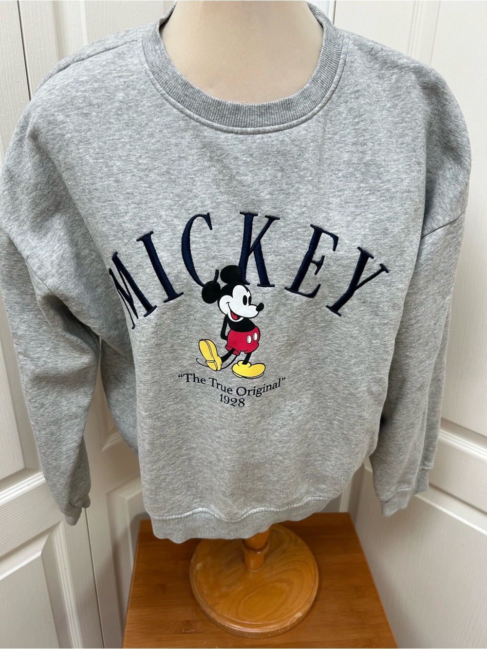 Disney Grey Sweatshirt with Mickey Mouse Graphic